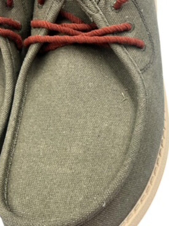 NEW Hey Dude Wally Men’s 10 Mid Boots Waxed Canvas Olive NWT main image 10